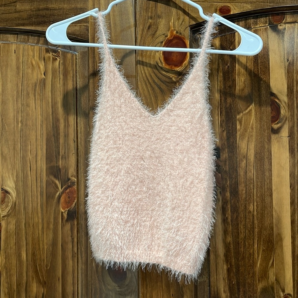 Mustard Seed pink fuzzy tank